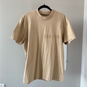 Essentials Fear of God Beige Short Sleeve Tee